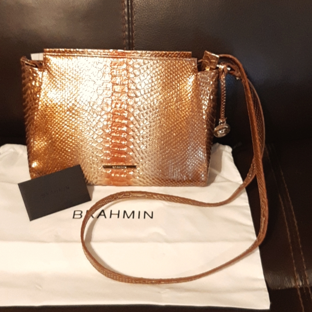 NWT Brahmin Hillary Natural CocoBay Purse